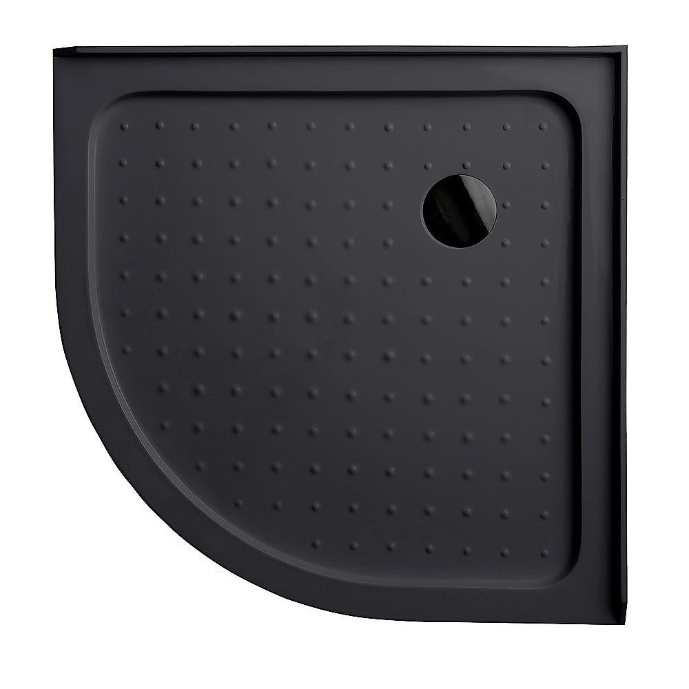 100x100cm Rounded Curved Shower Base in Black