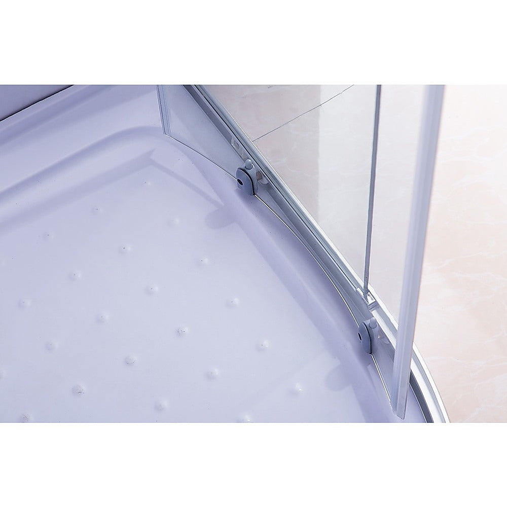 100x100cm Rounded Curved Shower Base in White