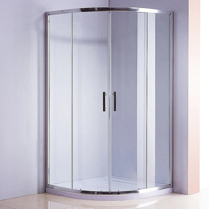 90x90cm Rounded Curved Shower Base in Black