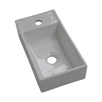 Small Compact Bathroom Cloakroom Hand Wash Basin Sink Ceramic Wall Hung - Mekamart Australia
