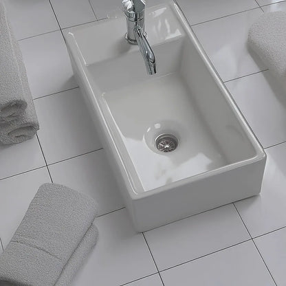 Small Compact Bathroom Cloakroom Hand Wash Basin Sink Ceramic Wall Hung - Mekamart Australia