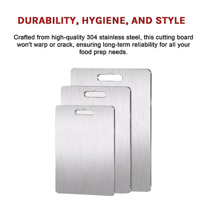 3 x 304SS Cutting Chopping Board Stainless Steel