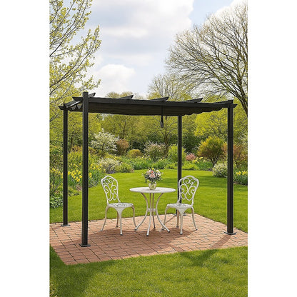 3x4M Aluminium Pergola Marquee with Retractable Roof – Garden Canopy