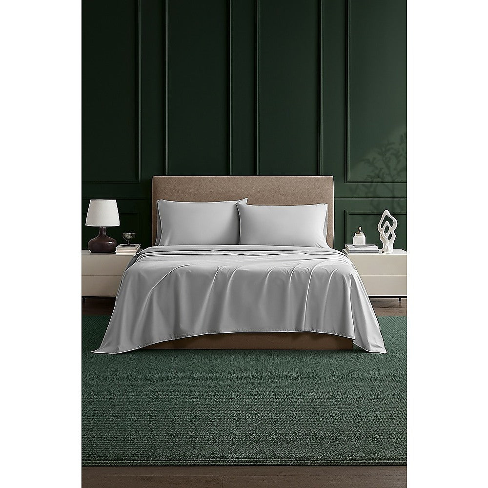 Double Bed Sheet Set – 1800 Series Microfiber, Deep Pocket, Soft & Breathable, White