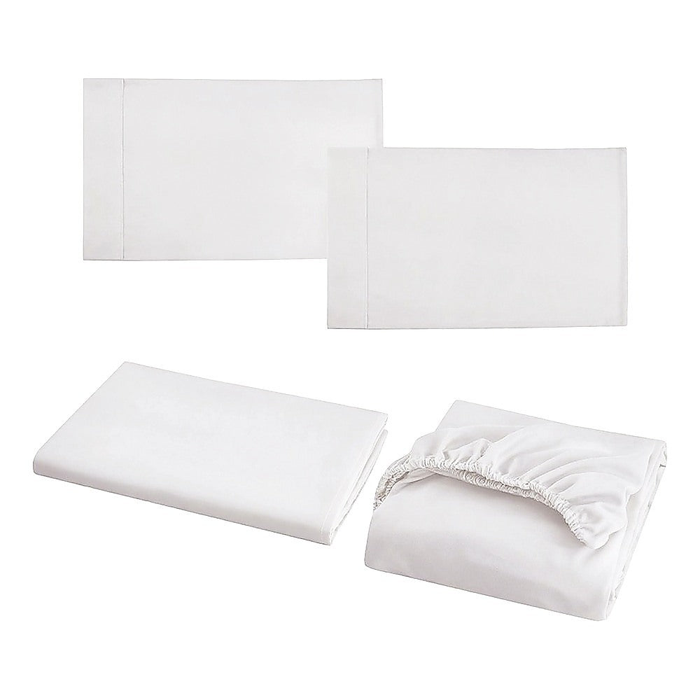 King Bed Sheet Set – 1800 Series Microfiber, Deep Pocket, Soft & Breathable, White