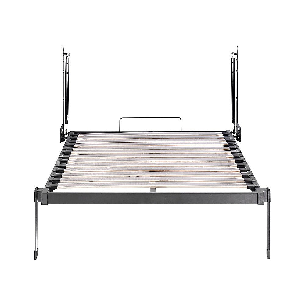 Single DIY Wall Bed Hardware Kit with Silver handle – Frame & Mechanism for Custom Build