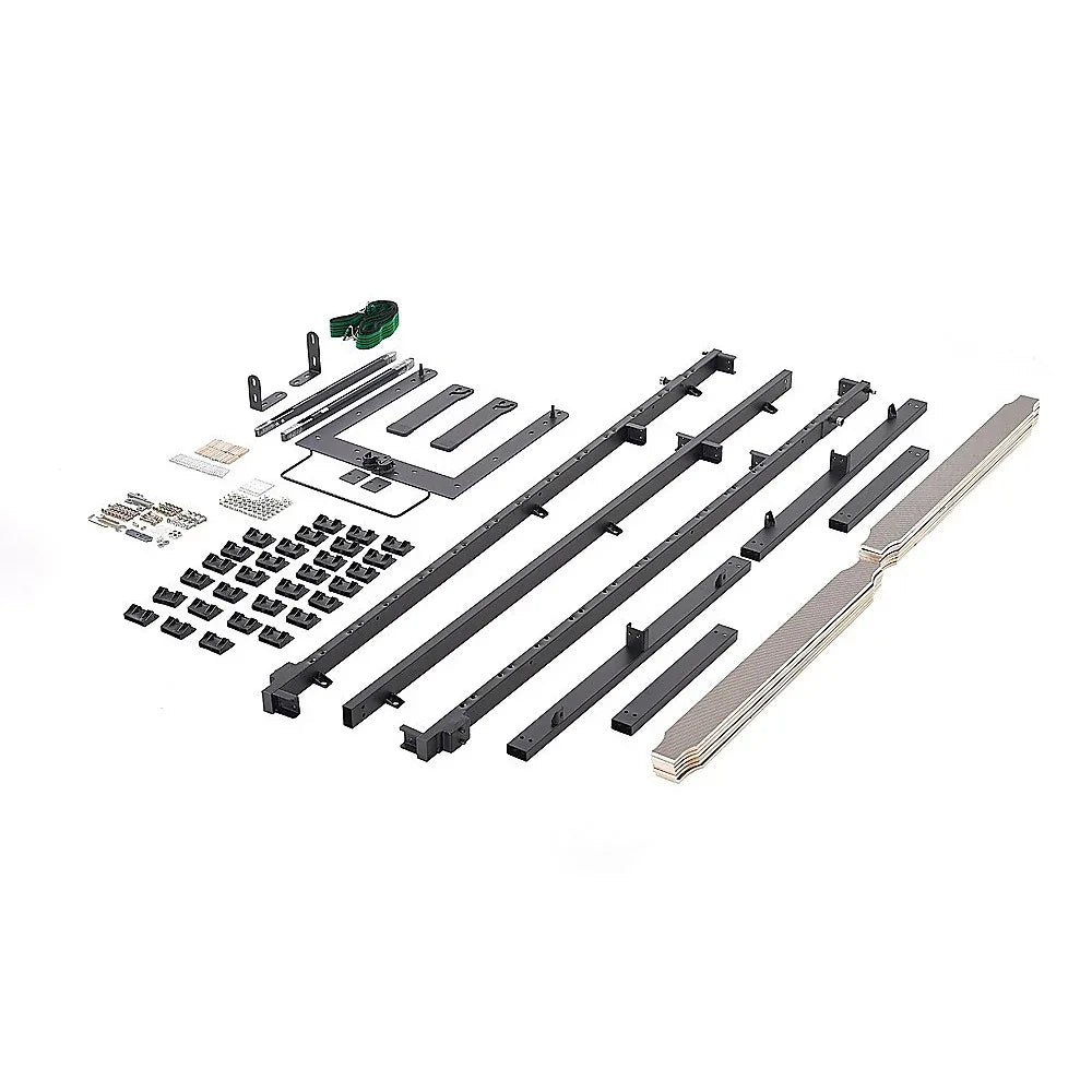 King-single DIY Wall Bed Hardware Kit with Silver handle – Frame & Mechanism for Custom Build