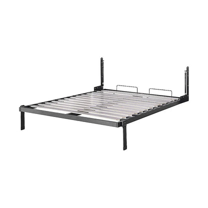 Double Wall Bed in White Gloss – Space Saving Murphy Bed Kit with Silver Door Handle - Mekamart Australia