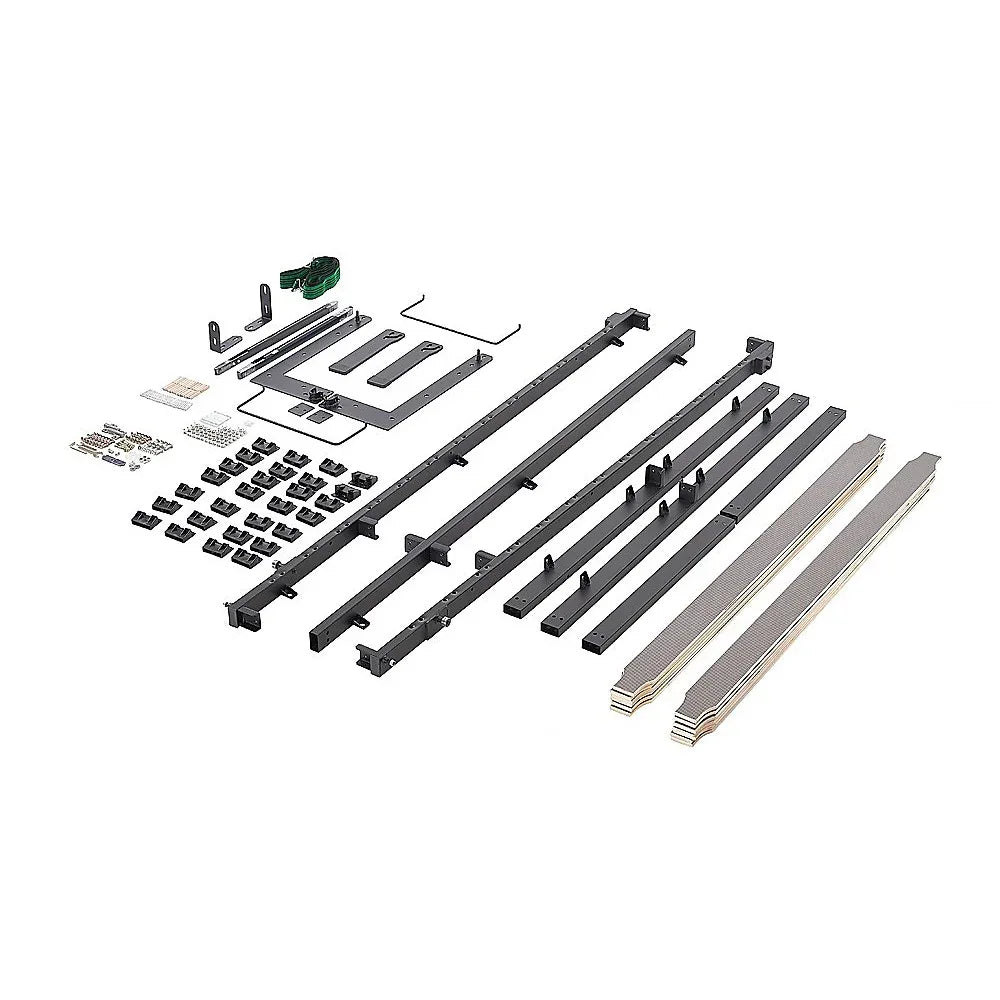 Double Wall Bed in White Gloss – Space Saving Murphy Bed Kit with Silver Door Handle - Mekamart Australia