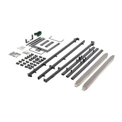 Double Wall Bed in White Gloss – Space Saving Murphy Bed Kit with Silver Door Handle - Mekamart Australia