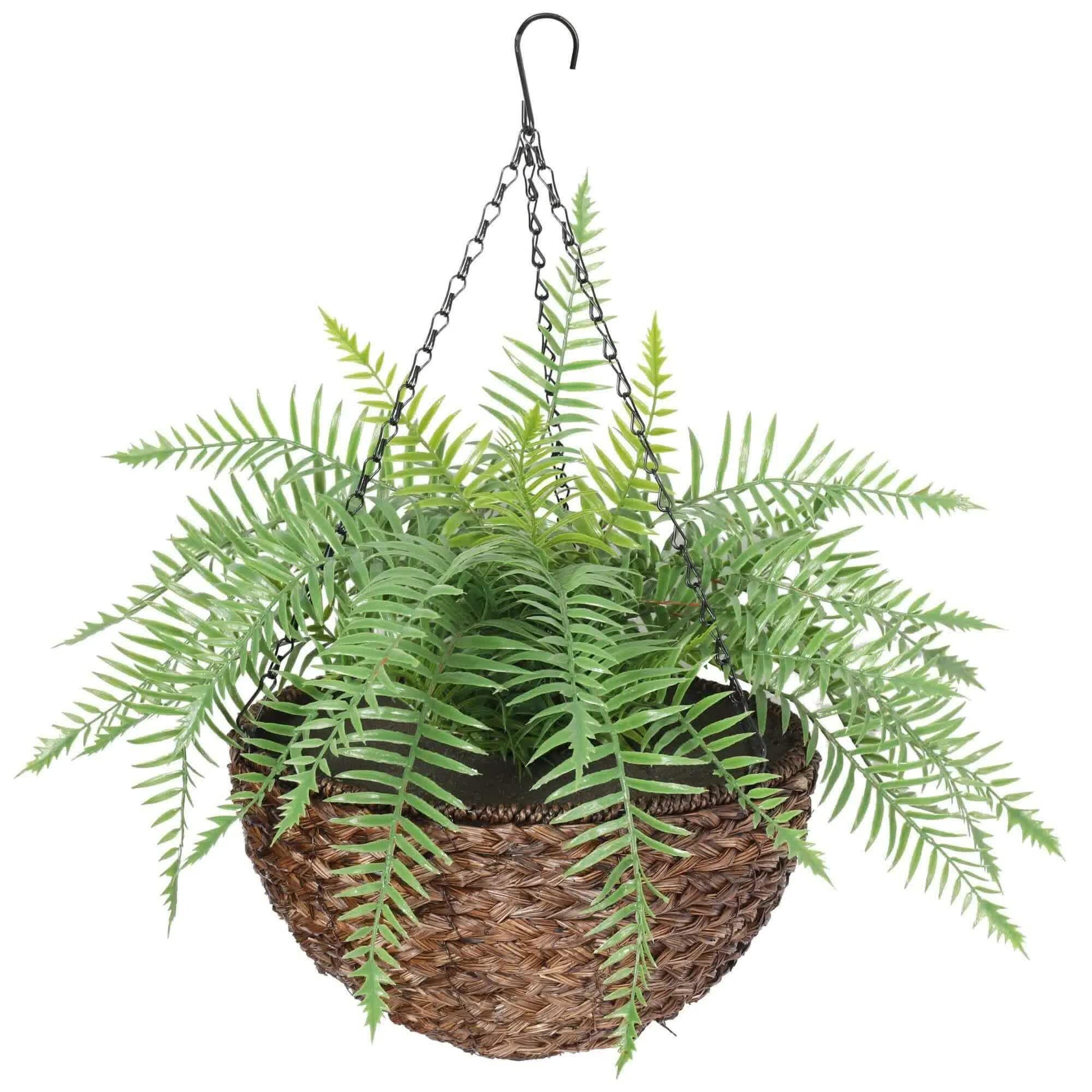 Large Artificial Hanging Basket (Fern Hanging Basket) UV Resistant - Mekamart Australia