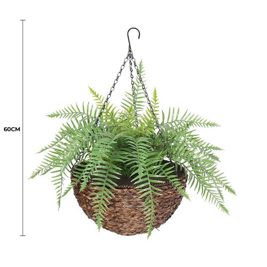 Large Artificial Hanging Basket (Fern Hanging Basket) UV Resistant - Mekamart Australia