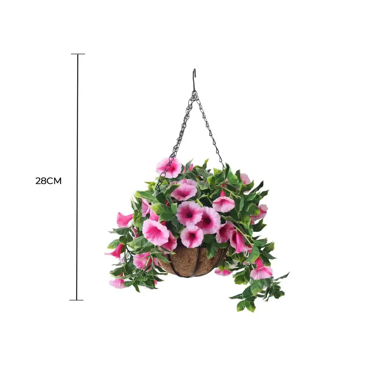 Artificial Petunia Hanging Basket UV Resistant 28cm - Mekamart Australia