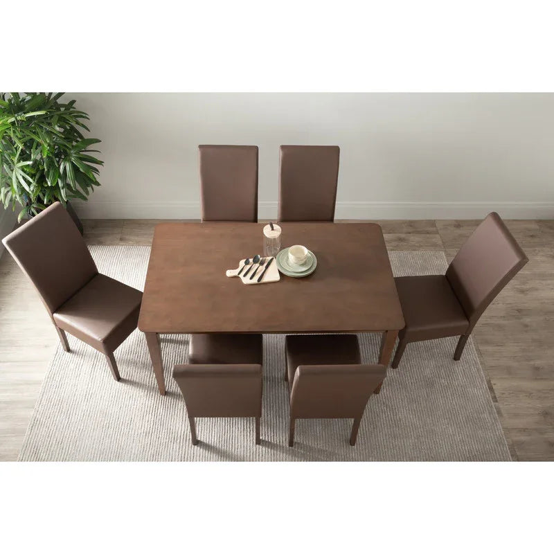 Allergo Dining Table 150cm Timber Dining Table - Cocoa - Mekamart Australia