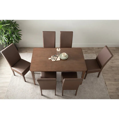 Allergo Dining Table 150cm Timber Dining Table - Cocoa - Mekamart Australia
