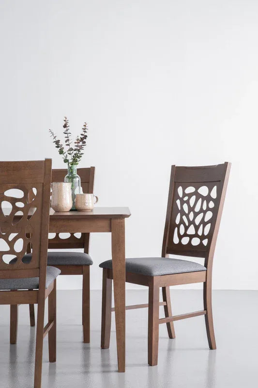 ALLEGRO Dining Table + 6x ASBEL Dining Chair - 7 Piece Dining Set - Cocoa - Mekamart Australia