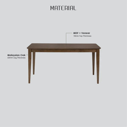 Allergo Dining Table 150cm Timber Dining Table - Natural - Mekamart Australia