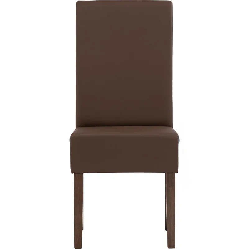 Mesi Dining Chair x2 - Cocoa Legs Mocha Colour Vinyl Upholstery - Mekamart Australia