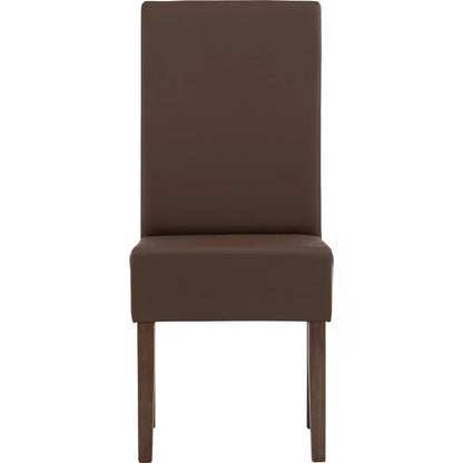 Mesi Dining Chair x2 - Cocoa Legs Mocha Colour Vinyl Upholstery - Mekamart Australia