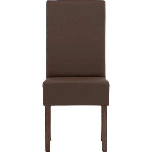 Mesi Dining Chair x2 - Cocoa Legs Mocha Colour Vinyl Upholstery - Mekamart Australia
