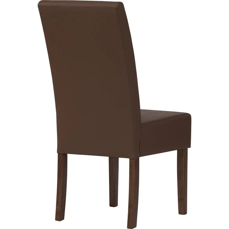 Mesi Dining Chair x2 - Cocoa Legs Mocha Colour Vinyl Upholstery - Mekamart Australia