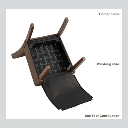 Mesi Dining Chair x2 - Cocoa Legs Mocha Colour Vinyl Upholstery - Mekamart Australia