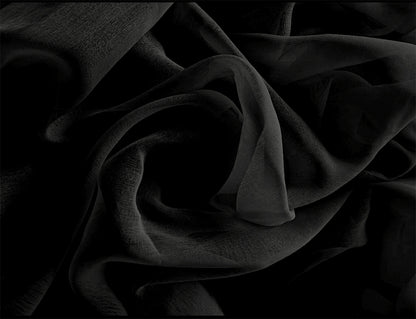 2 Long drop Sheer Voile Curtains 590cm wide 270cm Drop +Hooks Pinch Pleat  Black