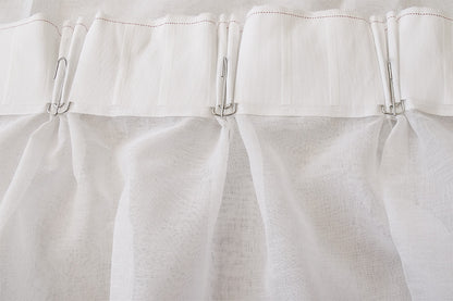 2 Long drop Sheer Voile Curtains 580cm wide 270cm long+30 Hooks Pinch Pleat New