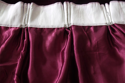 Large Thick Velvet Curtains 590x230cm with full liner 30 hooks Burgundy New