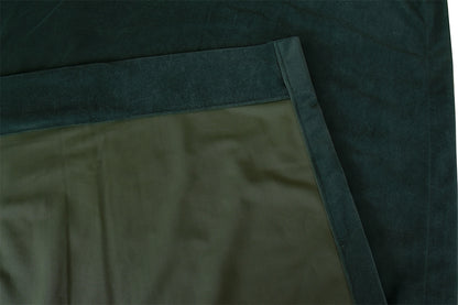 Large Thick Faux Mink Velvet Curtains 270x 230cm+15 Hooks Pinch Pleat, Green,New