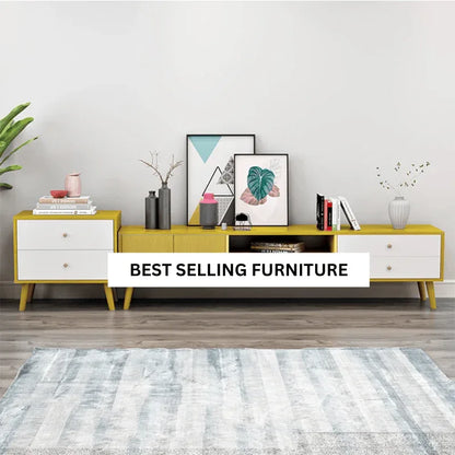 NNECN Modern TV Stand Side table & Coffee Table package for Living Room