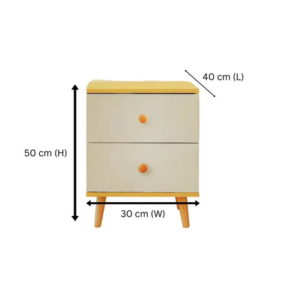 NNECN 5 Layer White Drawer Chest Storage with Bedside Table - Mekamart Australia
