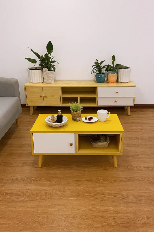 NNECN Modern Living Room TV Stand Table Set - Mekamart Australia