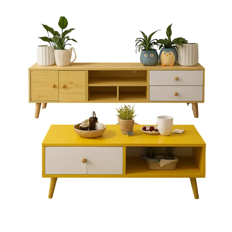 NNECN Modern Living Room TV Stand Table Set - Mekamart Australia