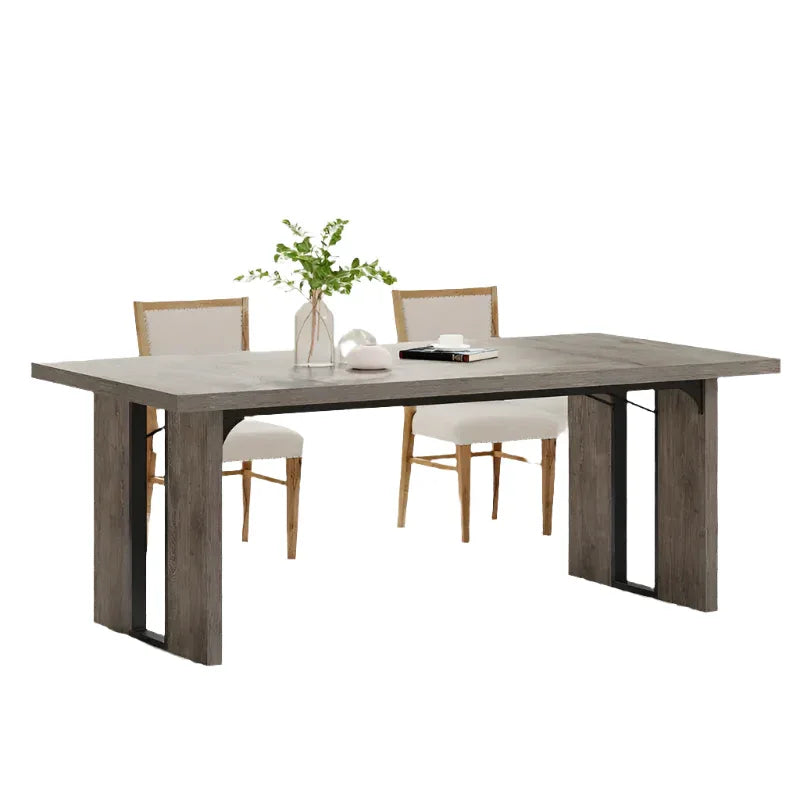NNETMLT Rustic Rectangular Dining Table - Mekamart Australia