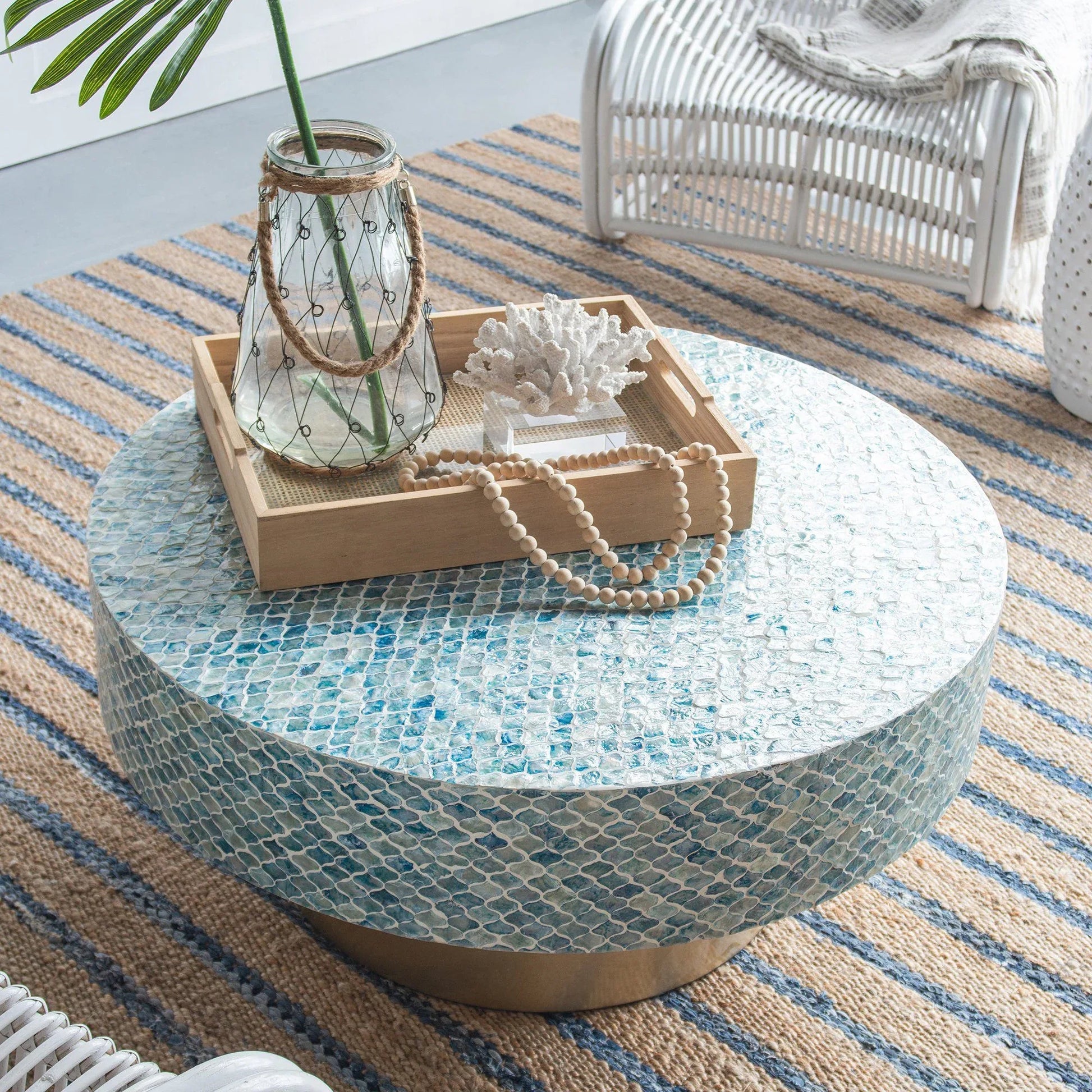 GOA SHELL COFFEE TABLE - Mekamart Australia