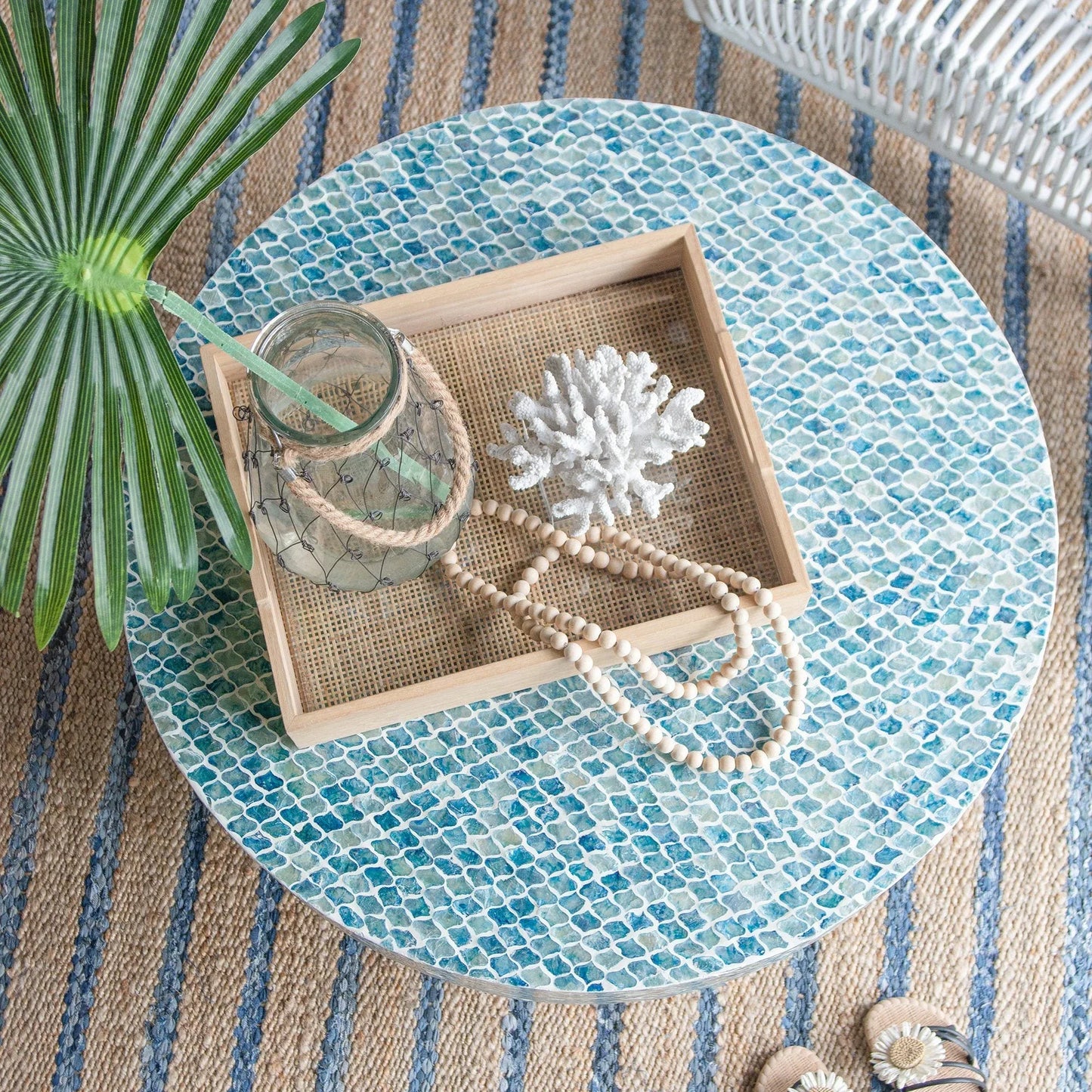 GOA SHELL COFFEE TABLE - Mekamart Australia