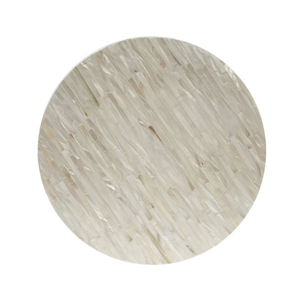 ALPINE MOTHER OF PEARL HAND MADE STOOL/SIDE TABLE - Mekamart Australia