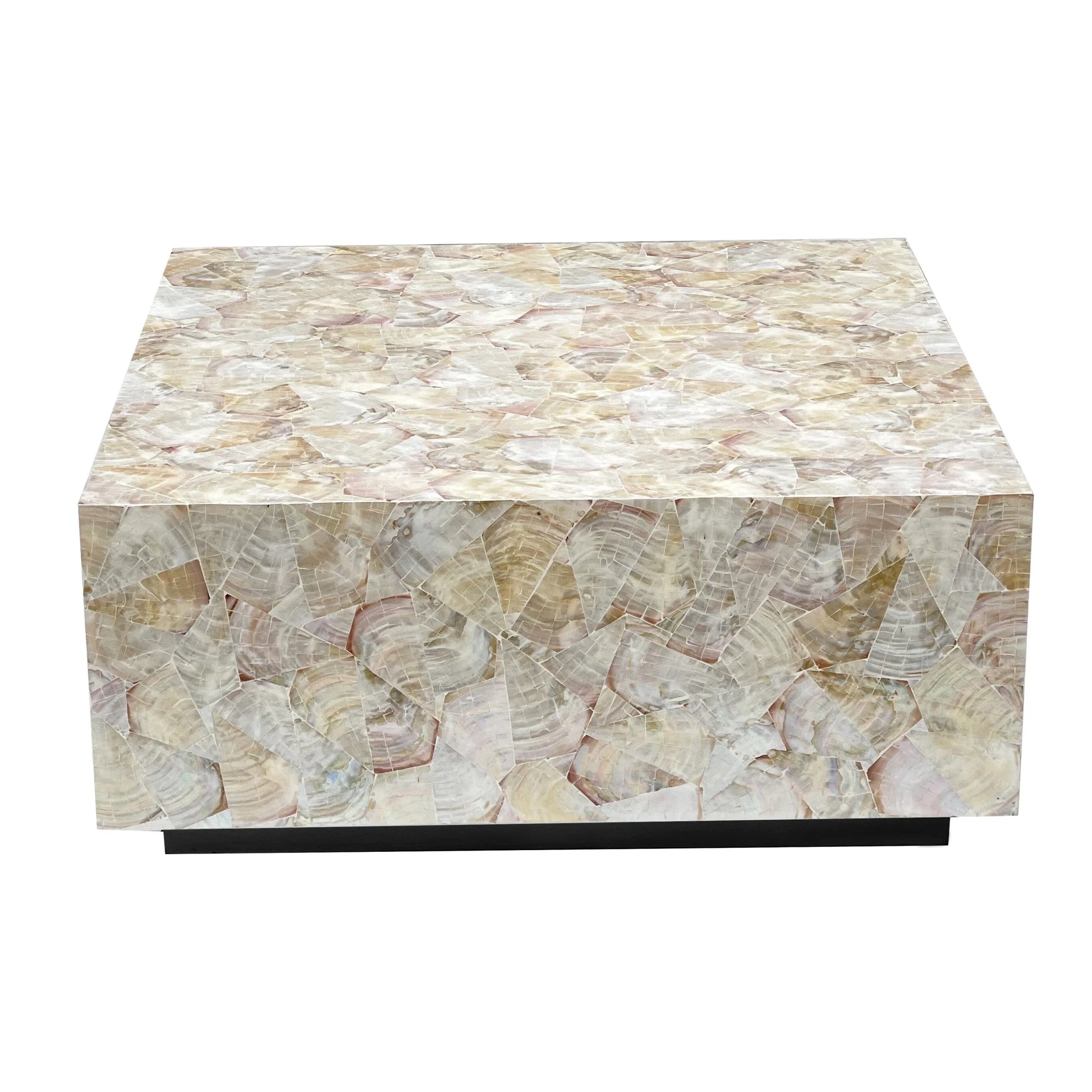 CLUSTER MOTHER OF PEARL HAND MADE COFFEE TABLE - Mekamart Australia