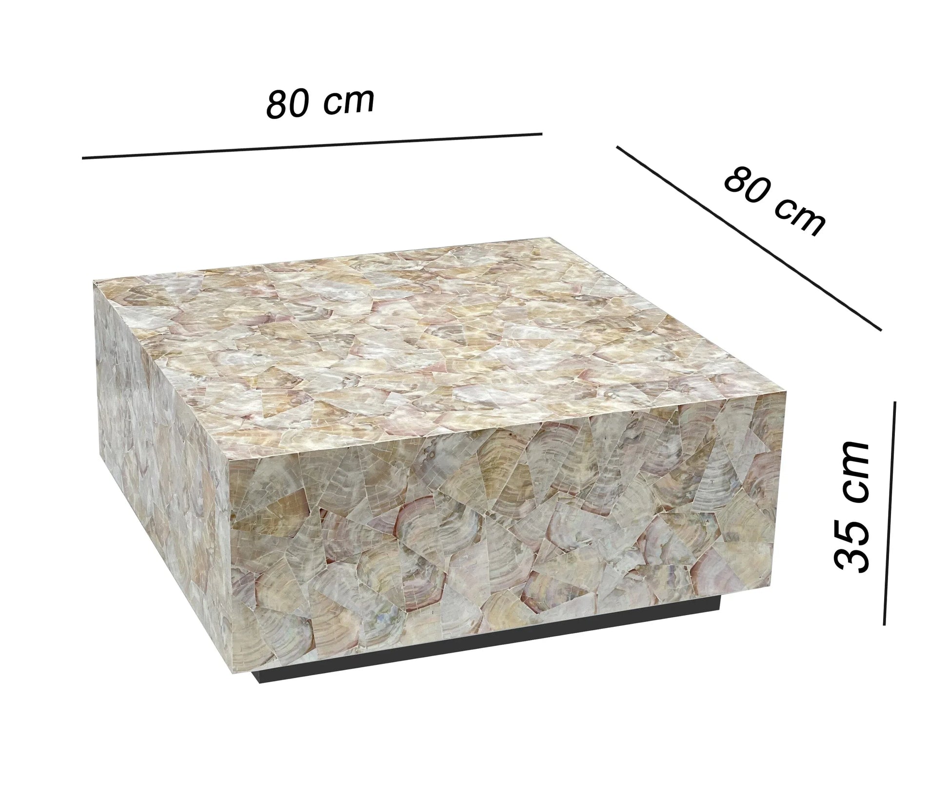 CLUSTER MOTHER OF PEARL HAND MADE COFFEE TABLE - Mekamart Australia