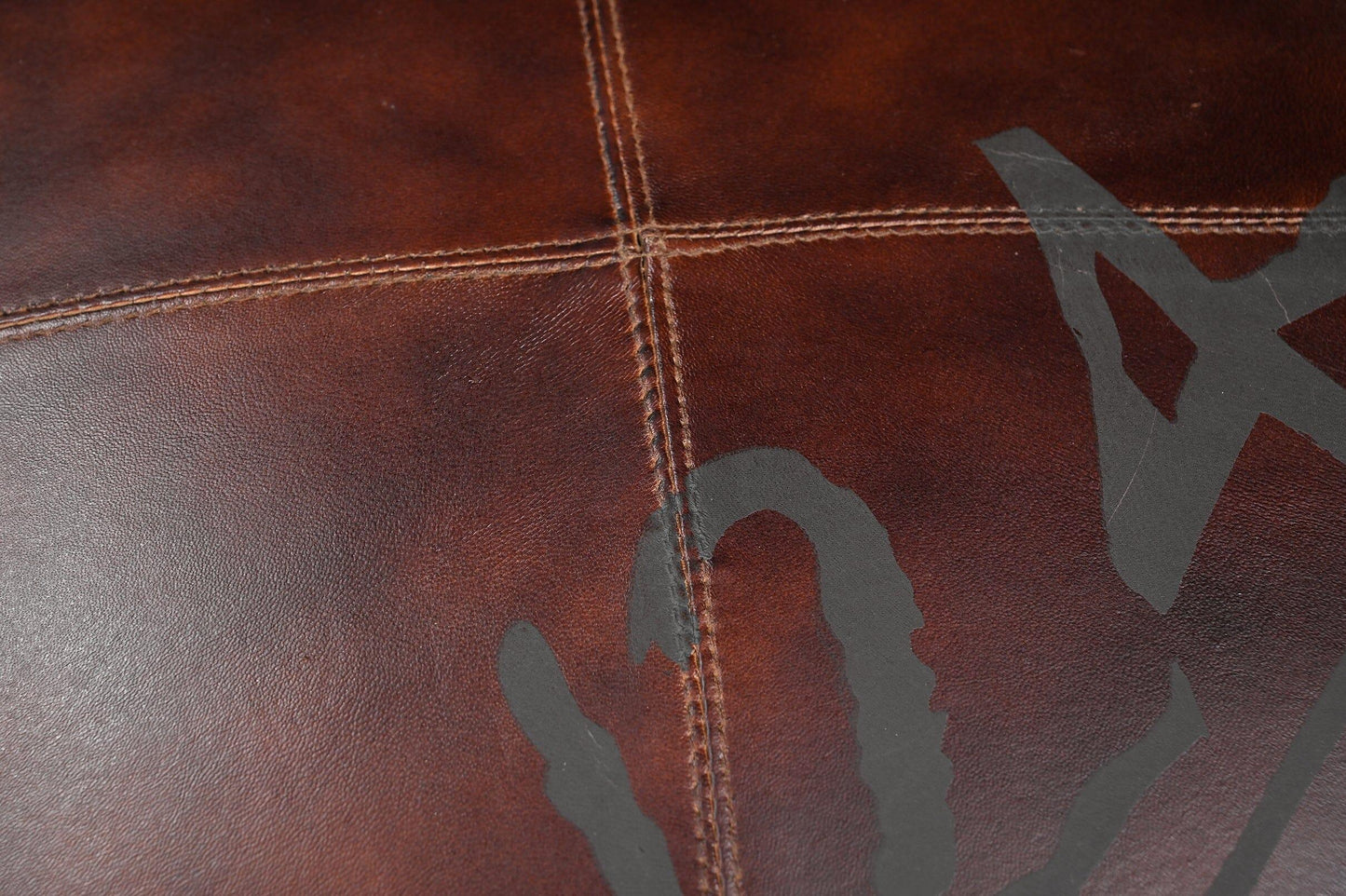 VINTAGE ROUND OTTOMAN - Mekamart Australia