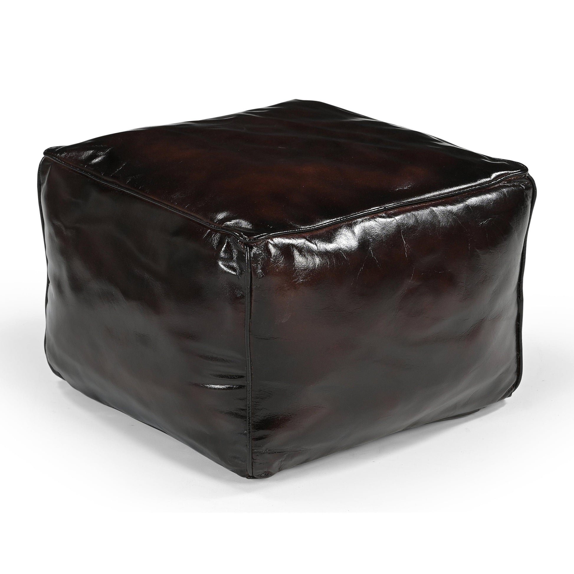 SQUARE CHOCOLATE OTTOMAN - Mekamart Australia