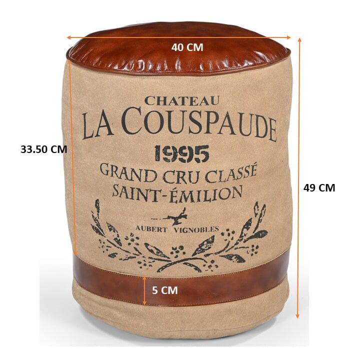 CHATEAU CANVAS OTTOMAN (THE CHARLOTTE) - Mekamart Australia