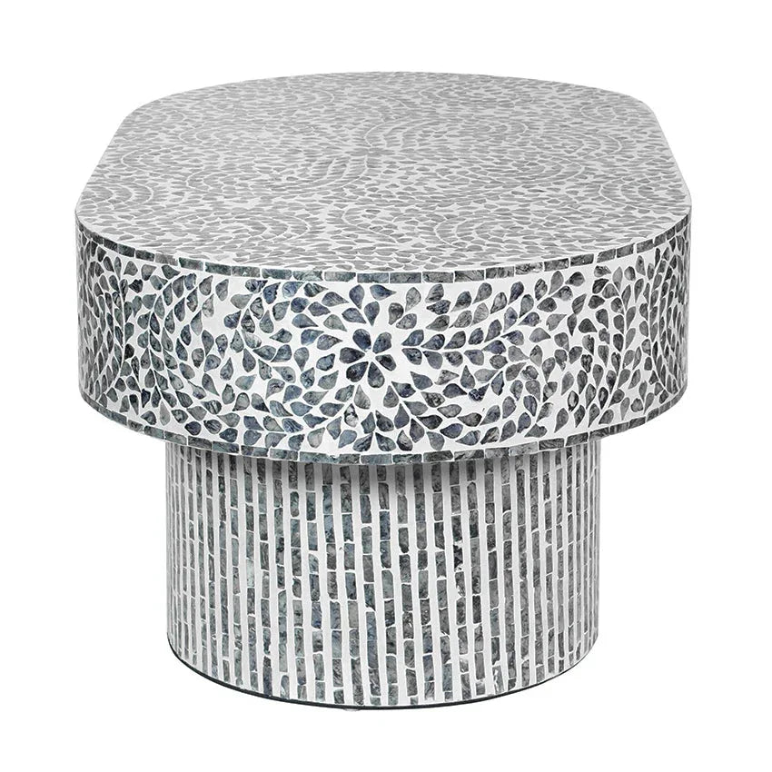 FLORAL MOTHER OF PEARL COFFEE TABLE - Mekamart Australia