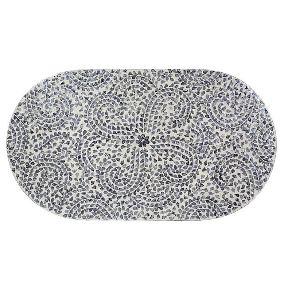 FLORAL MOTHER OF PEARL COFFEE TABLE - Mekamart Australia