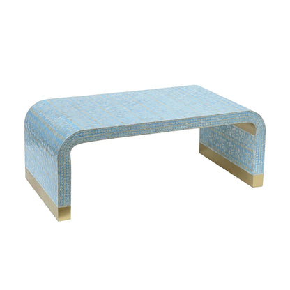 MOTHER OF PEARL MEDITERRANEAN BREEZE LOW PROFILE COFFEE TABLE - Mekamart Australia