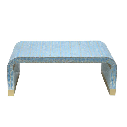 MOTHER OF PEARL MEDITERRANEAN BREEZE LOW PROFILE COFFEE TABLE - Mekamart Australia