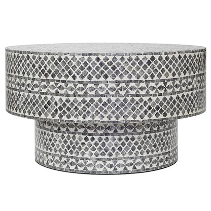 DIAMOND MOTHER OF PEARL COFFEE TABLE BLACK - Mekamart Australia