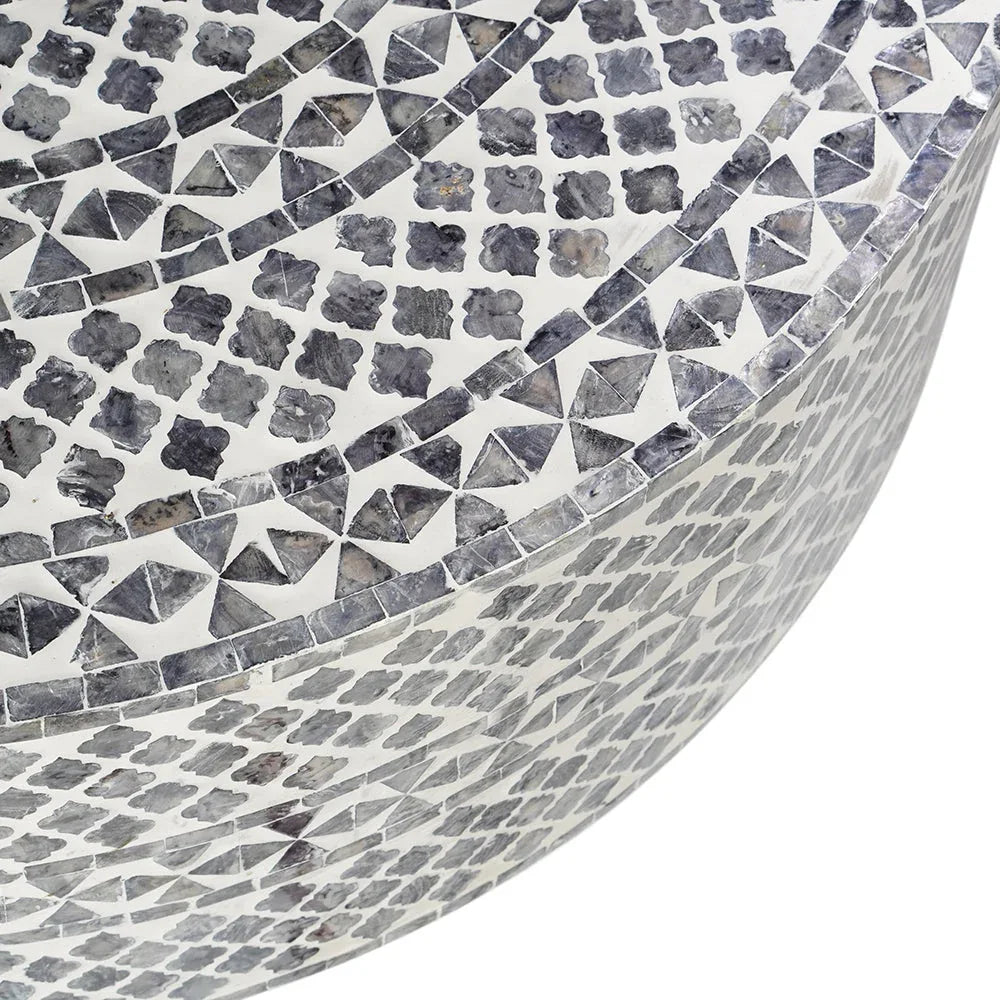 DIAMOND MOTHER OF PEARL COFFEE TABLE BLACK - Mekamart Australia