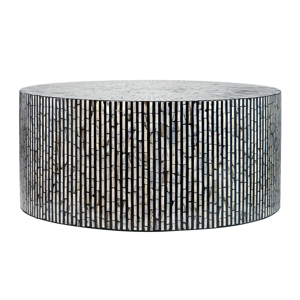 CORDELIA ROUND MOTHER OF PEARL COFFEE TABLE - Mekamart Australia